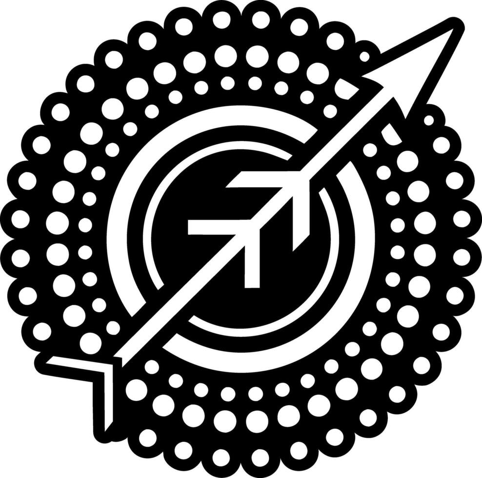 Arrows sign icon in filled style vector