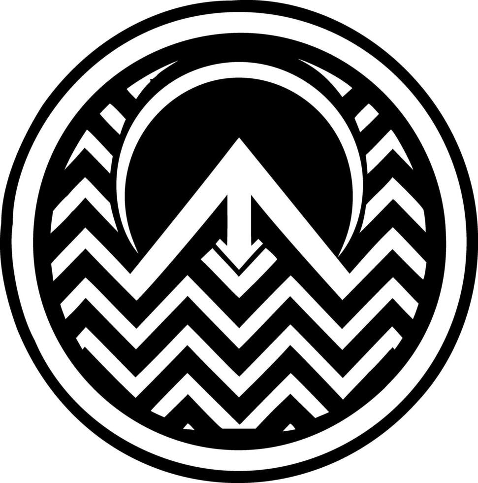 Chevron design icon in solid style vector