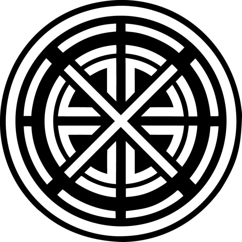 Circle split symbol icon in glyph style vector
