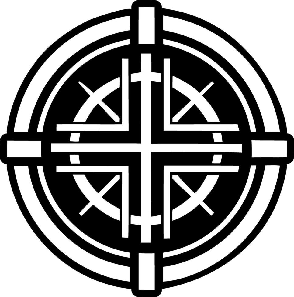 Cross sign icon in filled style vector