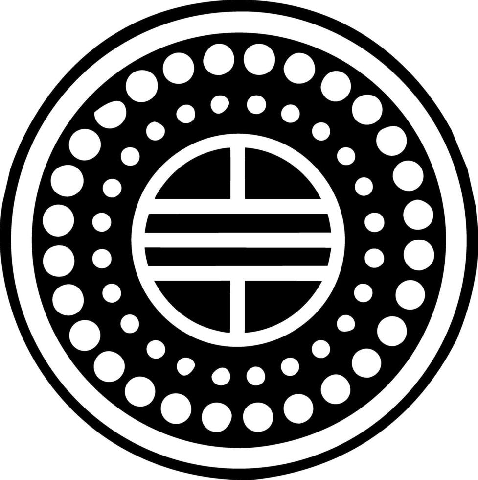 A solid style icon of hobo art symbol vector