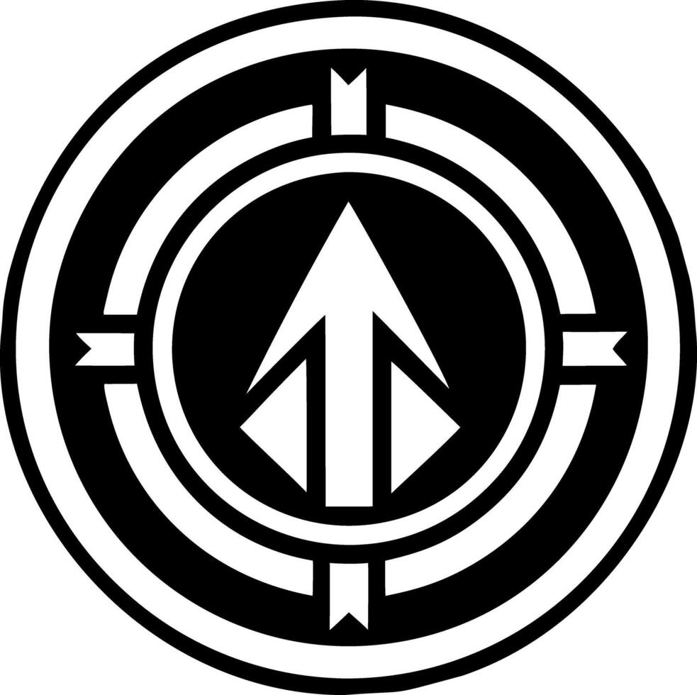 Defend yourself symbol icon in glyph style vector