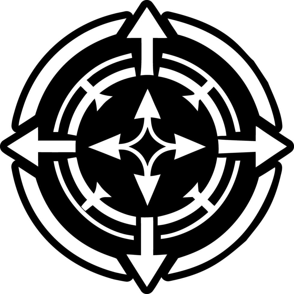 Arrows sign icon in solid style vector