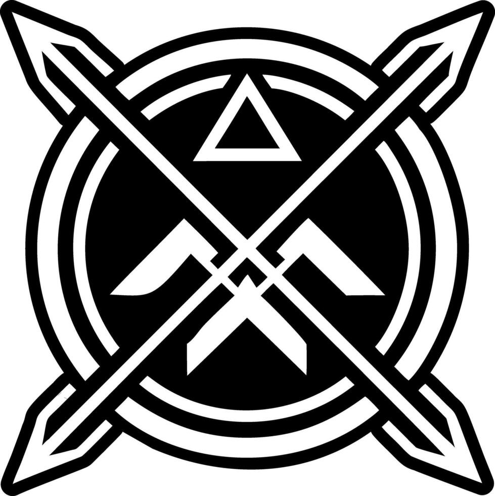 A solid style icon of fork arrows symbol vector