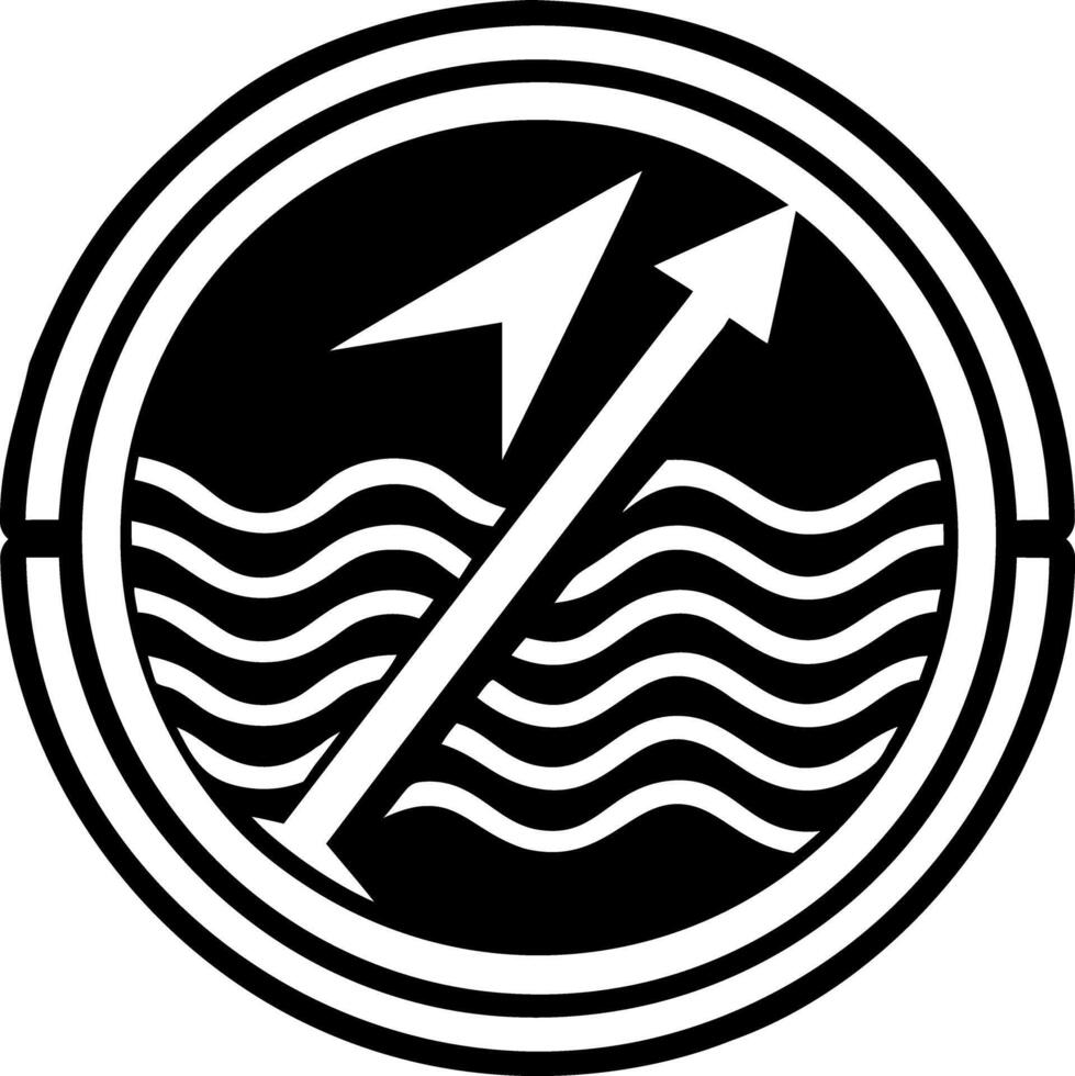 Wave symbol icon in glyph style vector