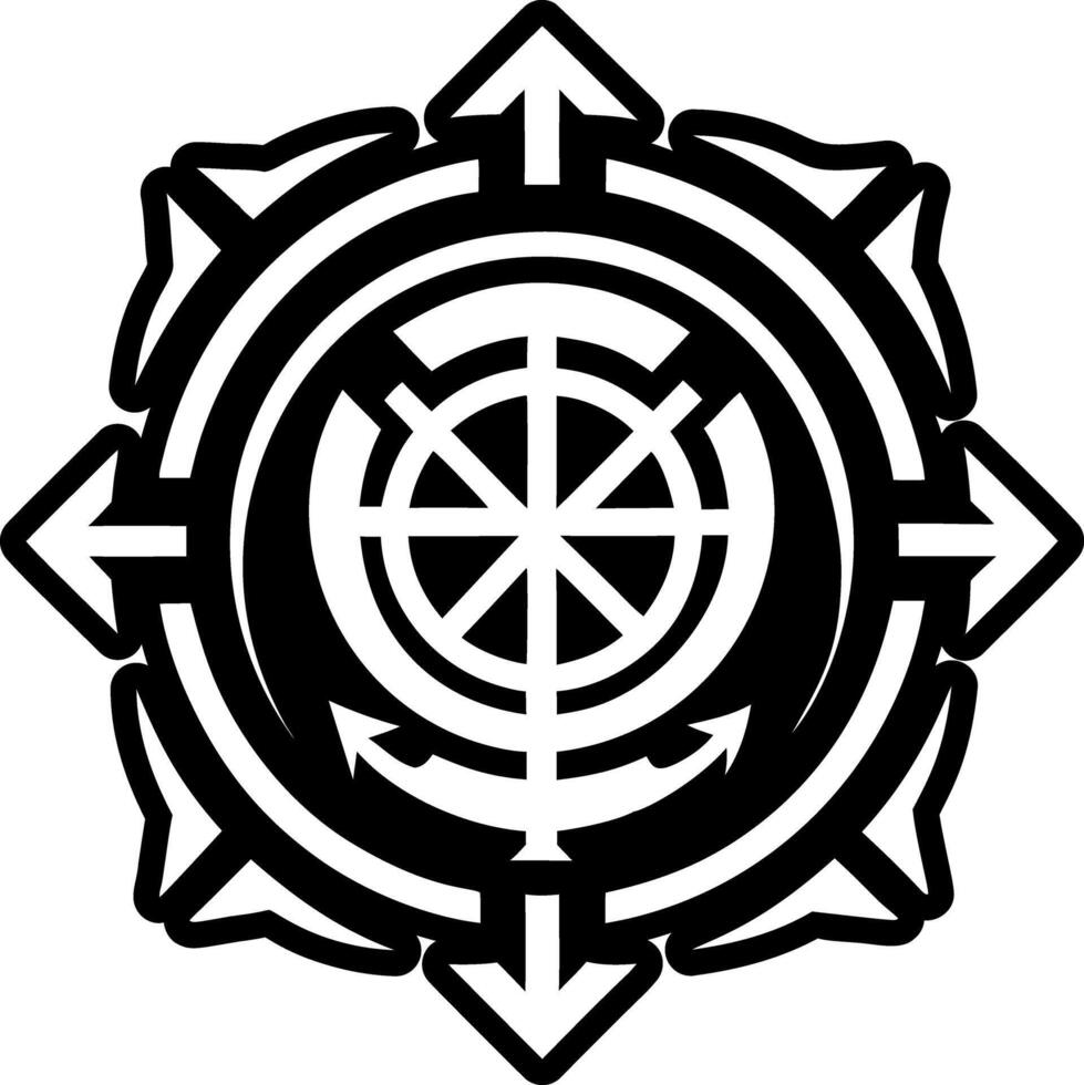 A solid style icon of beware symbol vector