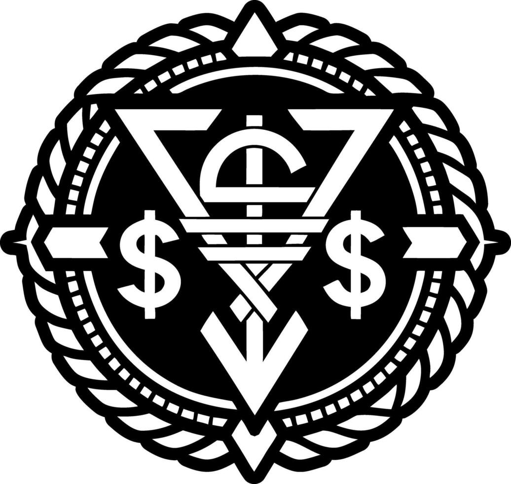 Money symbol icon in solid style vector