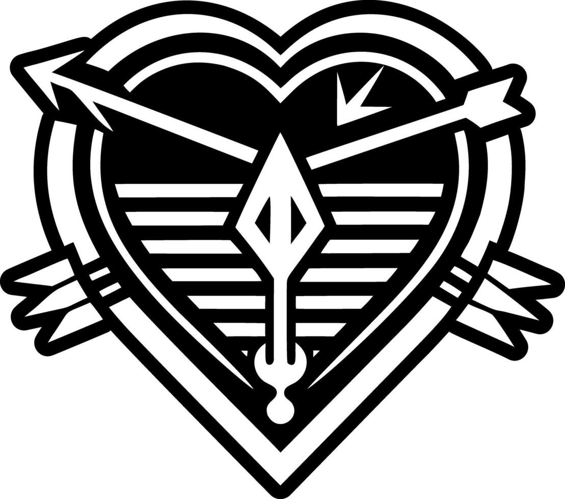 A glyph style icon of heart symbol vector