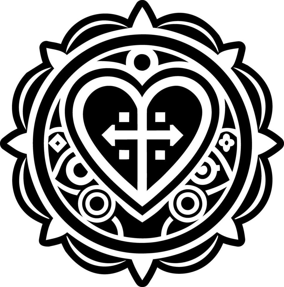 Heart hobo symbol icon in filled style vector
