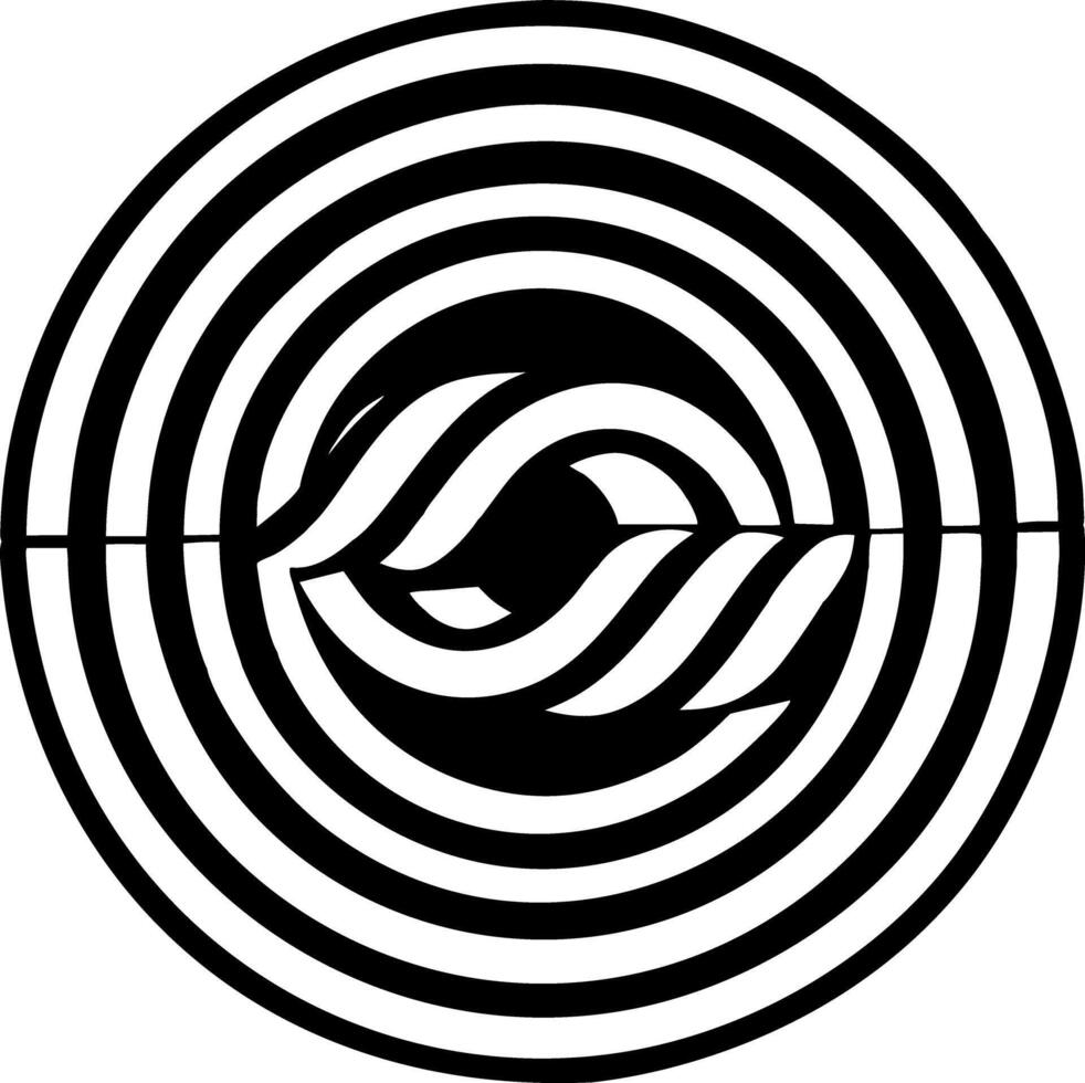 A filled style icon of twirl symbol vector