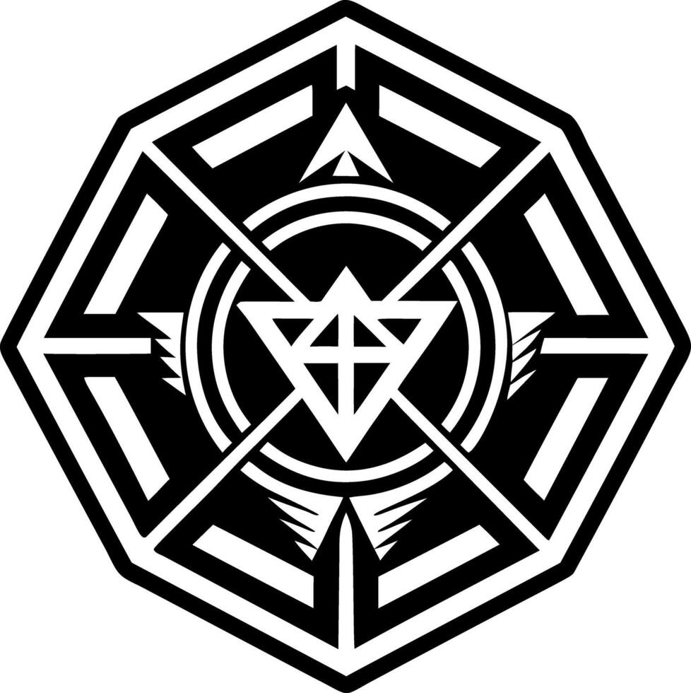 A glyph style icon of octagon symbol vector