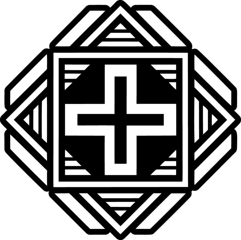 Plus hobo symbol icon in filled style vector