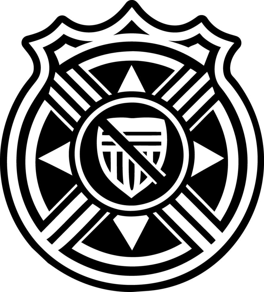 A filled style icon of police symbol vector