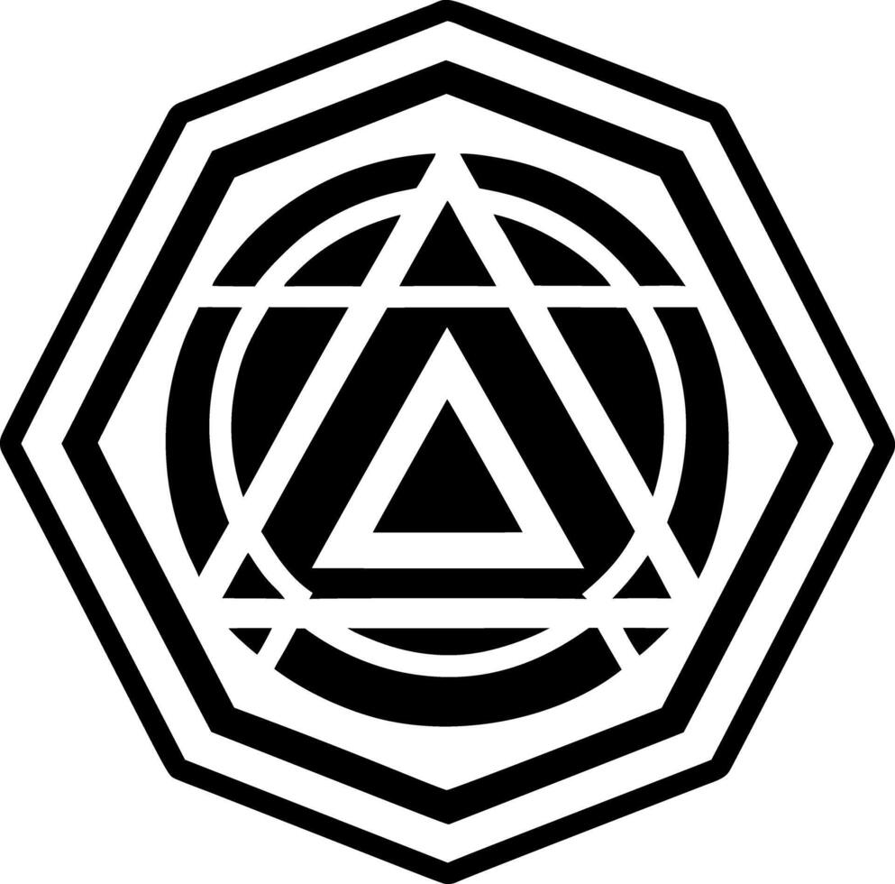 Octagon hobo symbol icon in solid style vector