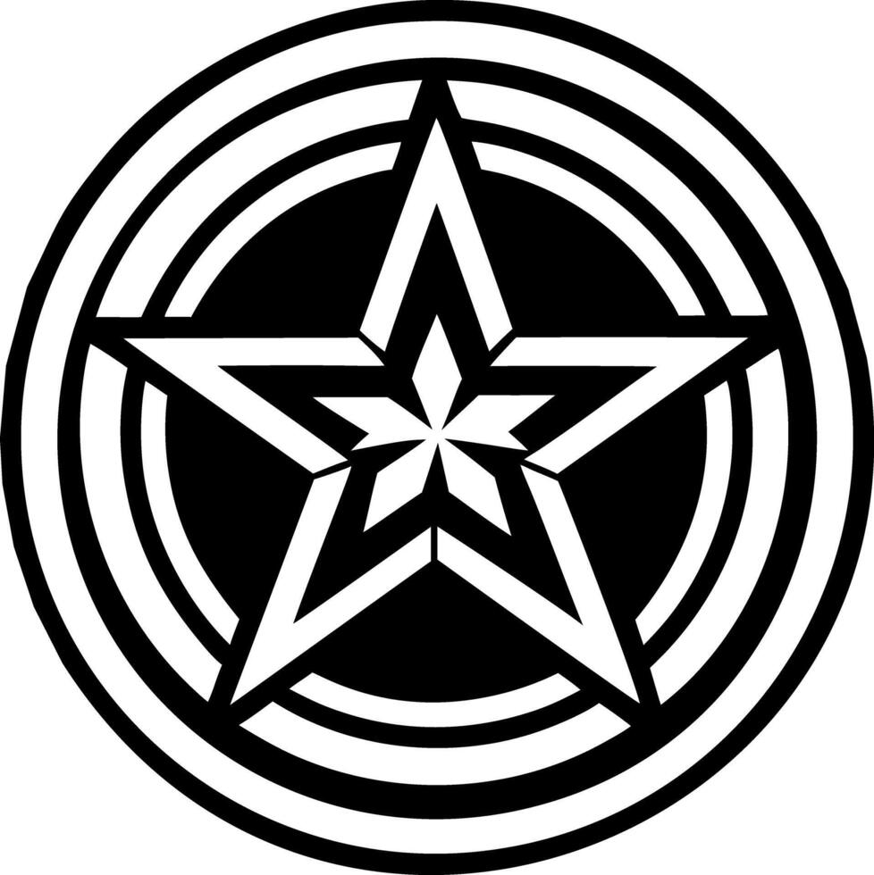 Hobo star symbol icon in solid style vector