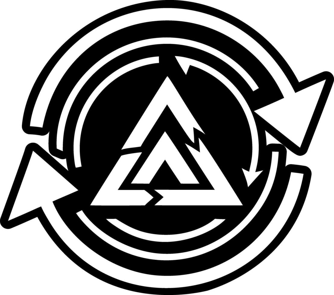 A filled style icon of two arrows symbol vector