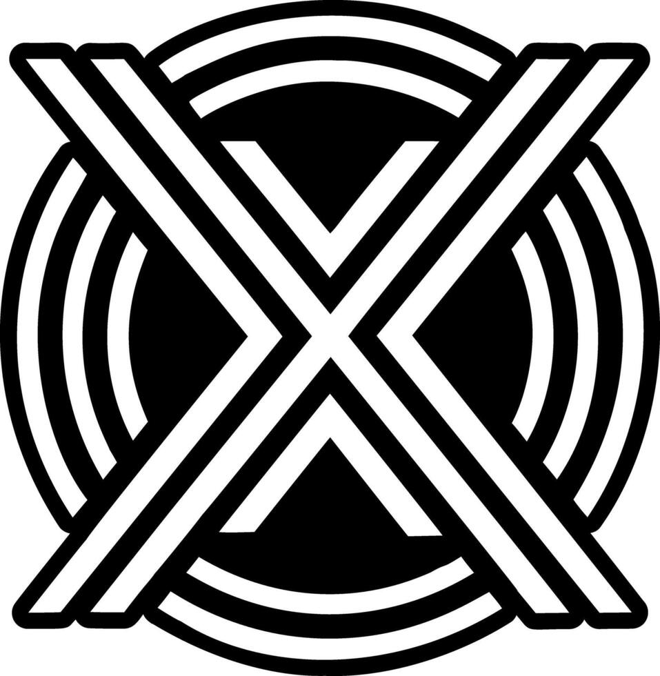 Alright code icon in glyph style vector