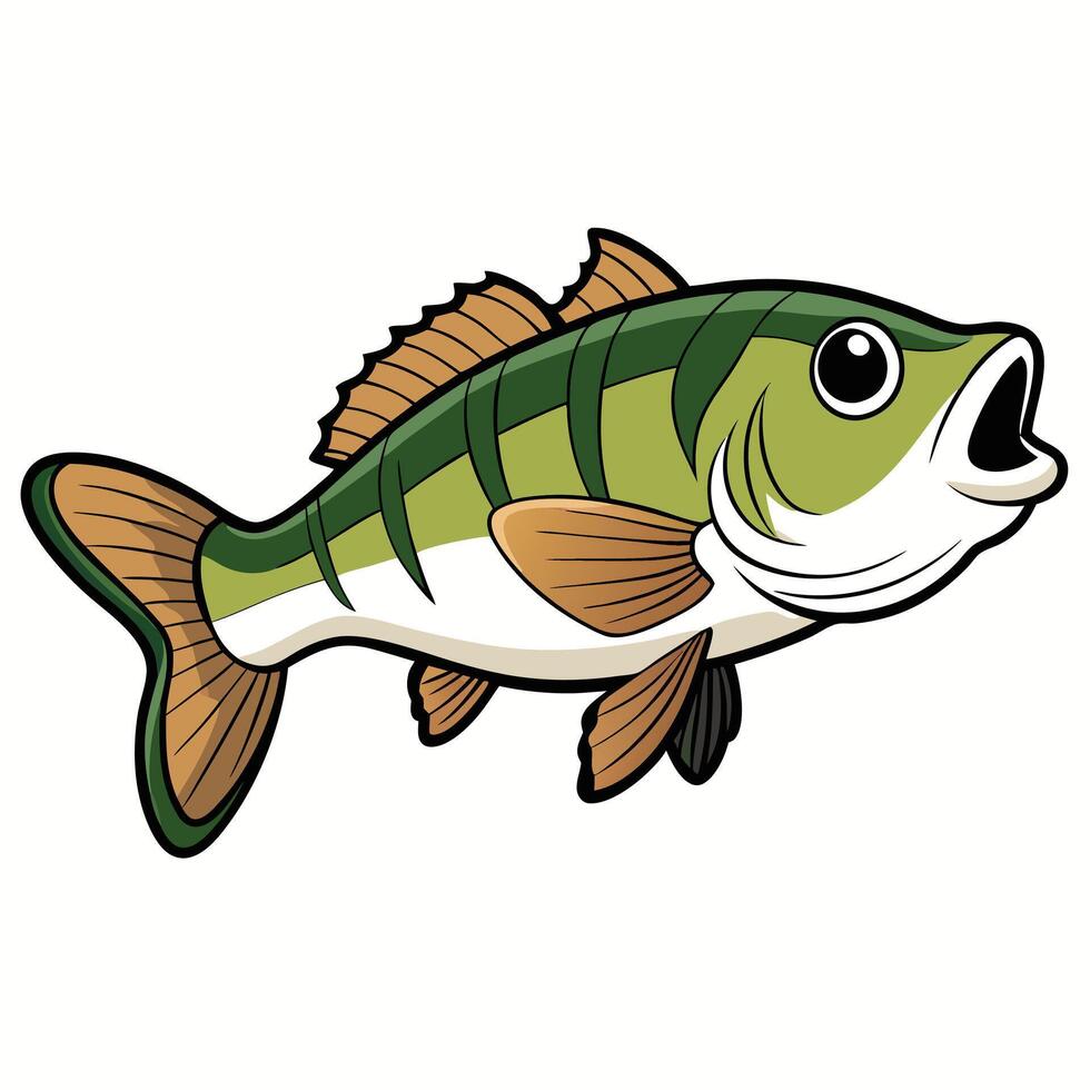 Perch Fish Icon Design vector