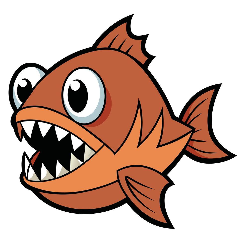 Piranha Fish Illustration vector