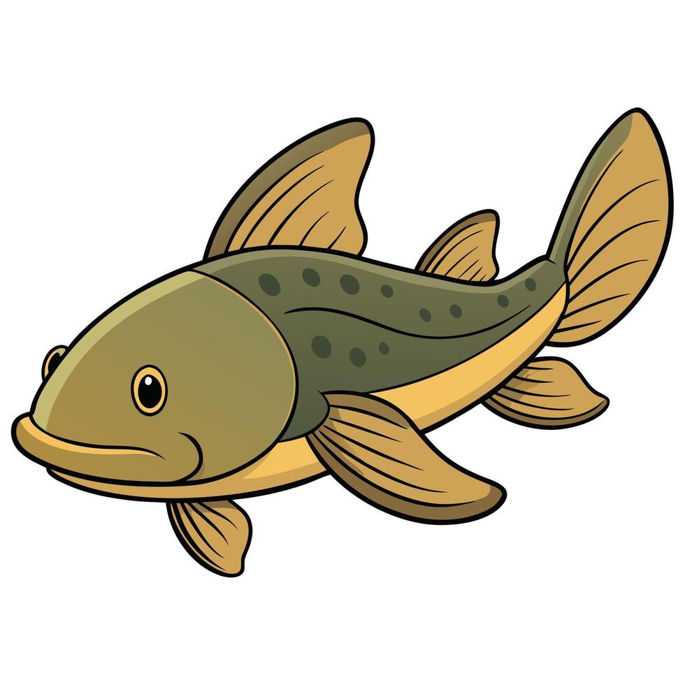 Detailed Pleco Fish Graphic vector