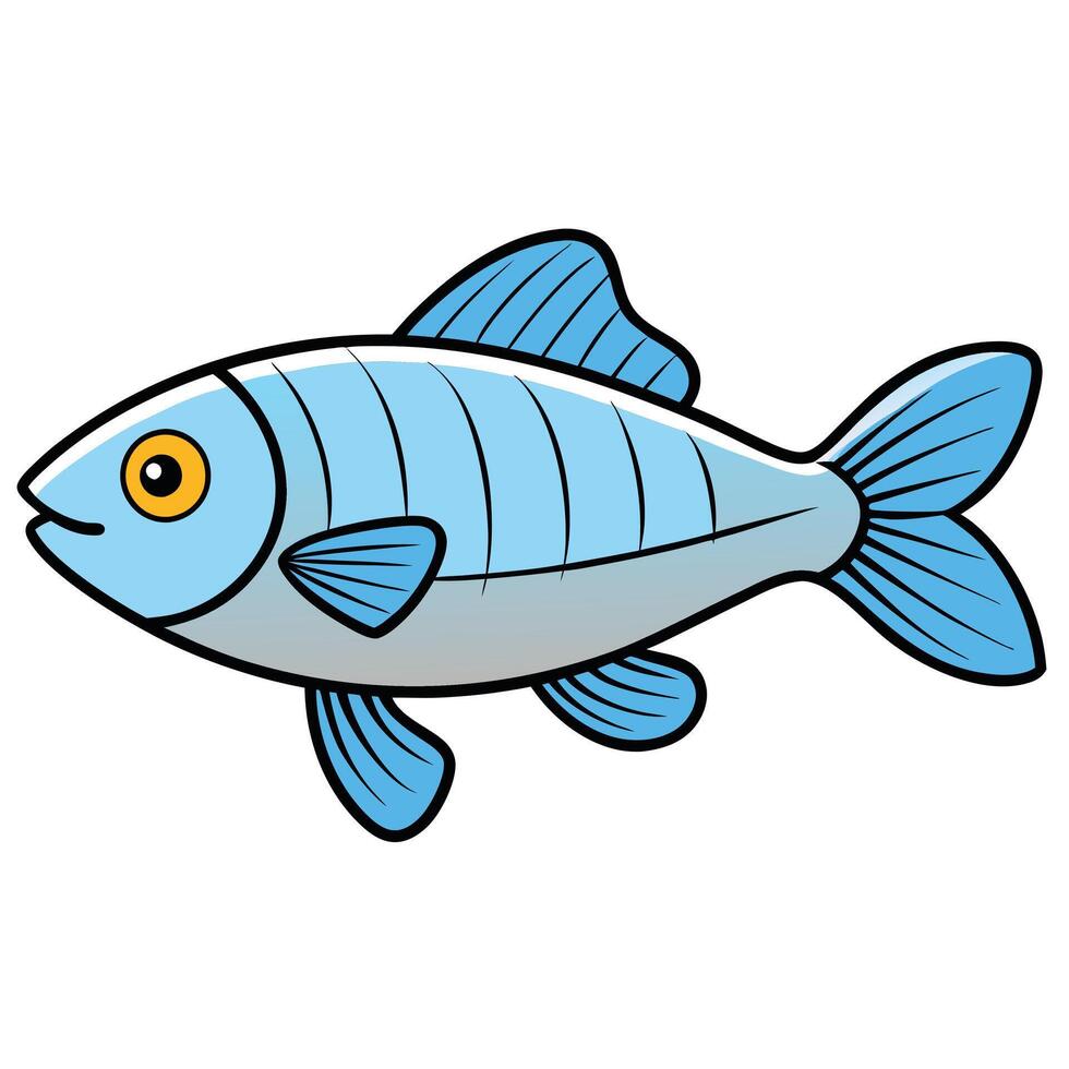Pleco Fish Line Art Design vector