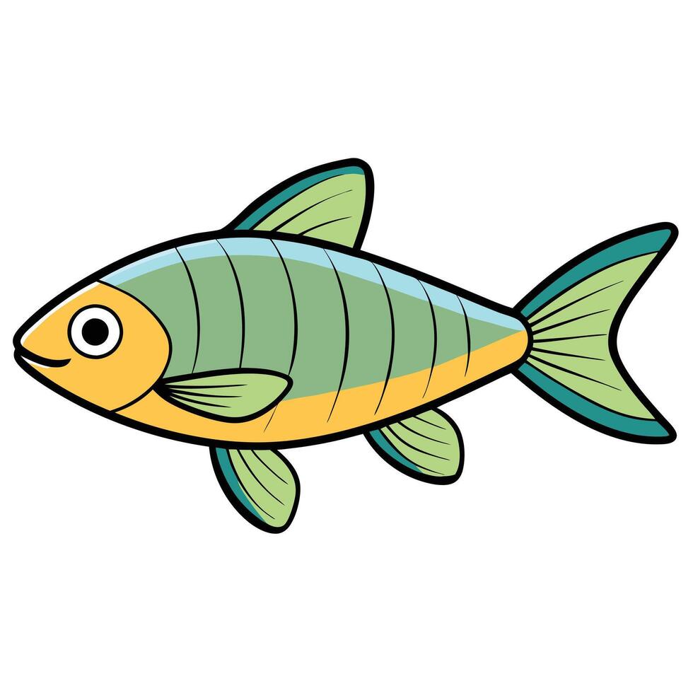 Rainbowfish Fish Silhouette vector
