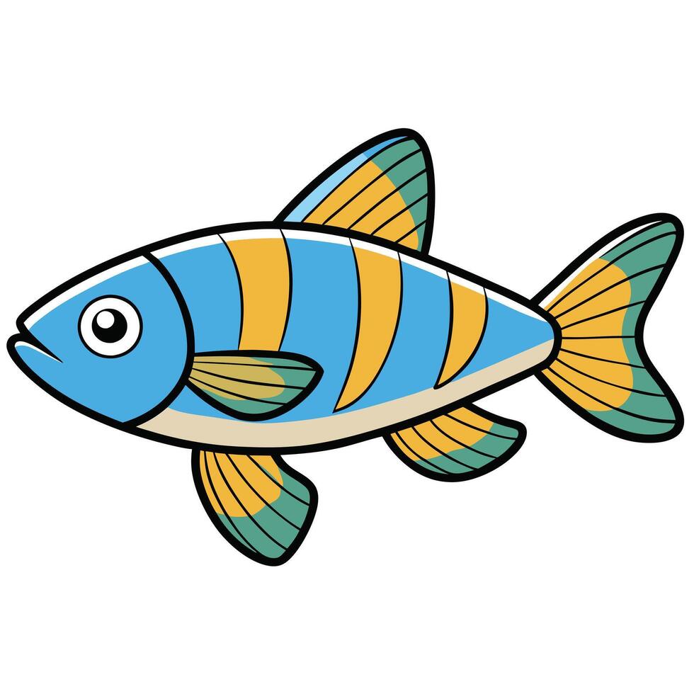 Colorful Rainbowfish Art vector