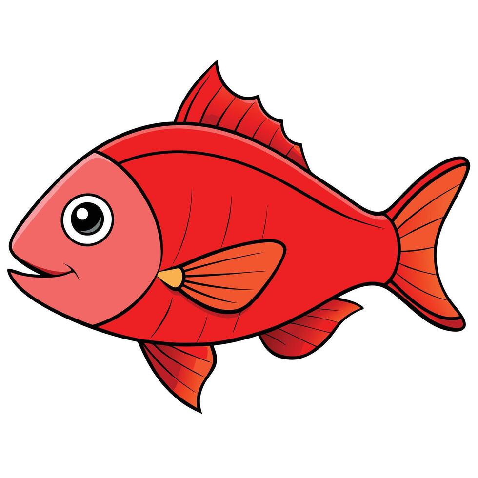 Red Snapper Fish Silhouette Art vector