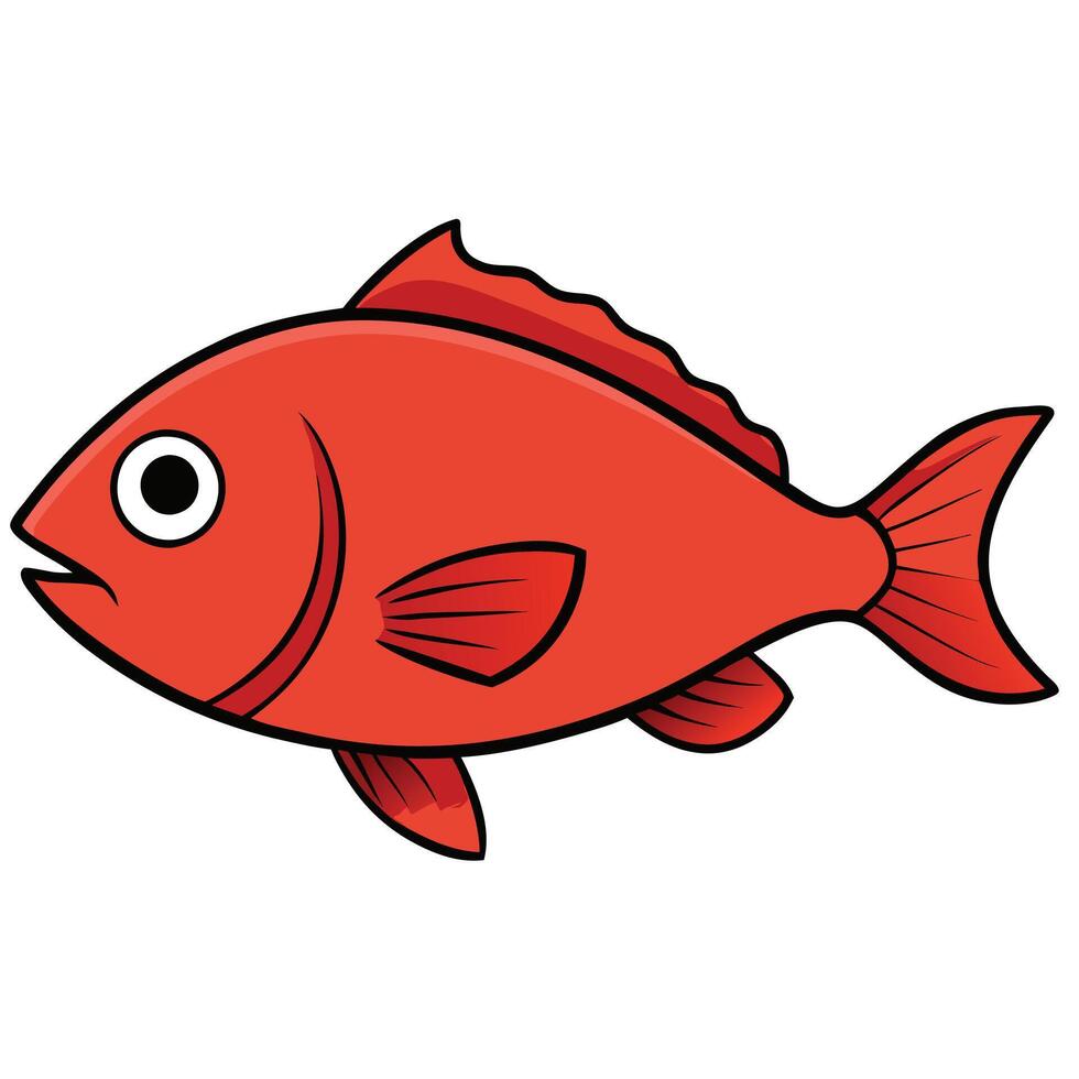 Red Snapper Line Art Illustration vector