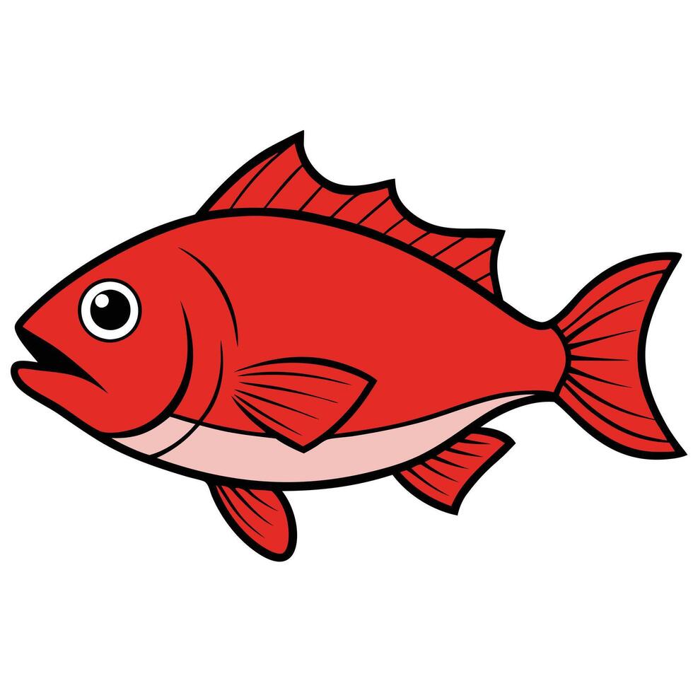 Red Snapper Seafood Icon vector