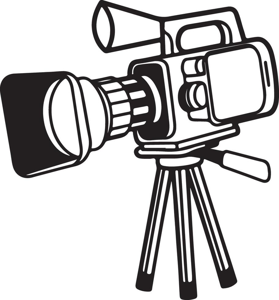Professional Camera Silhouette vector