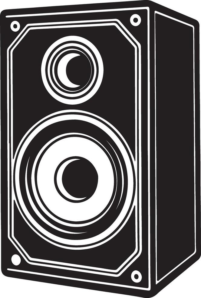 Clean Speaker Outline for Coloring, White Background vector