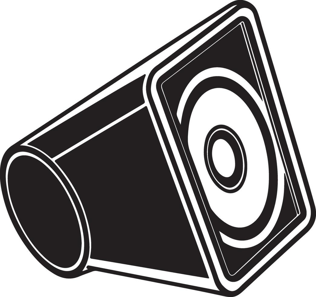 Minimalist Speaker Design Coloring Page, White Background vector
