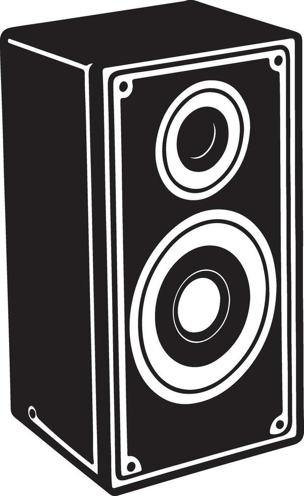 Audio Speaker Coloring Page Design on Clean White Background vector