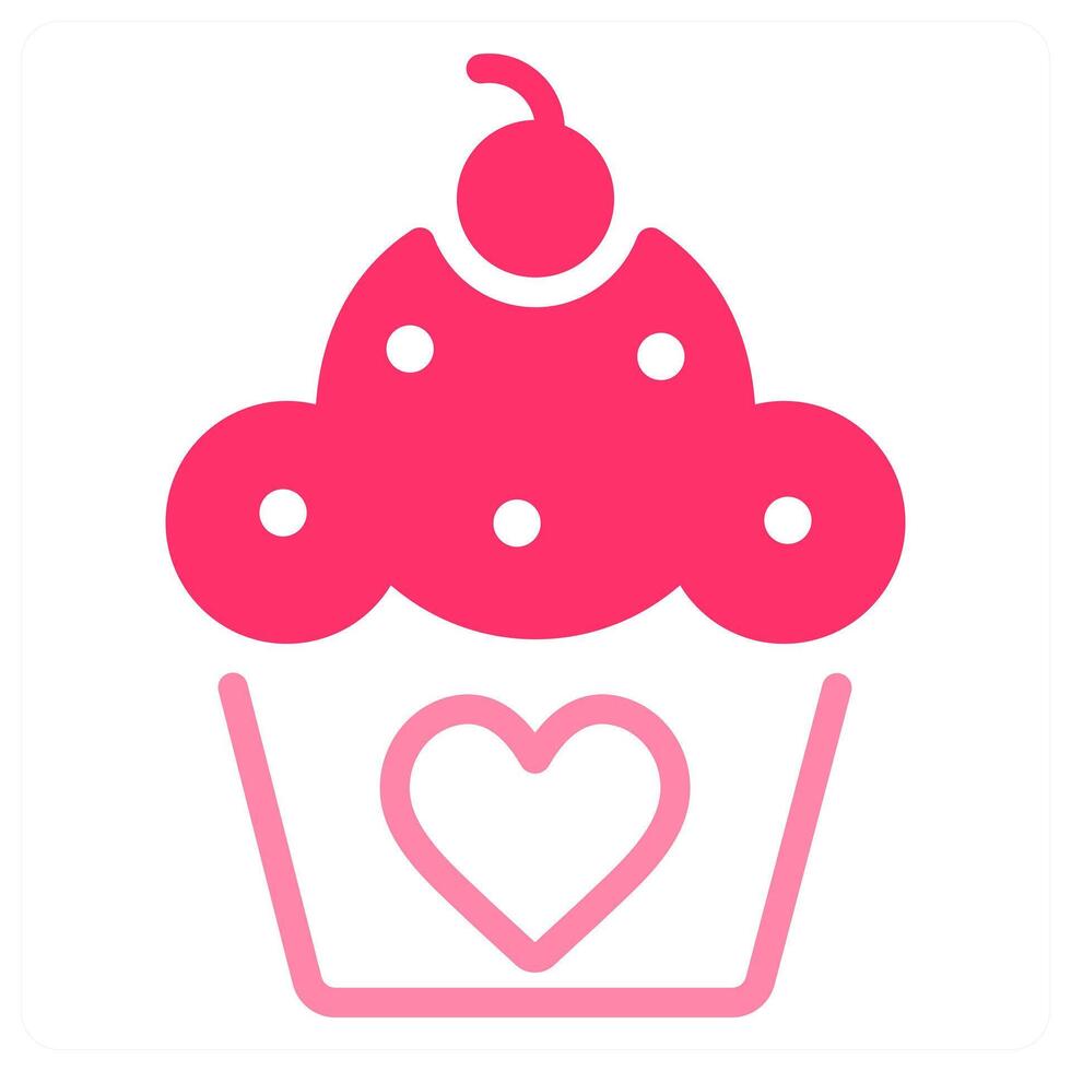 Cupcake icon concept vector