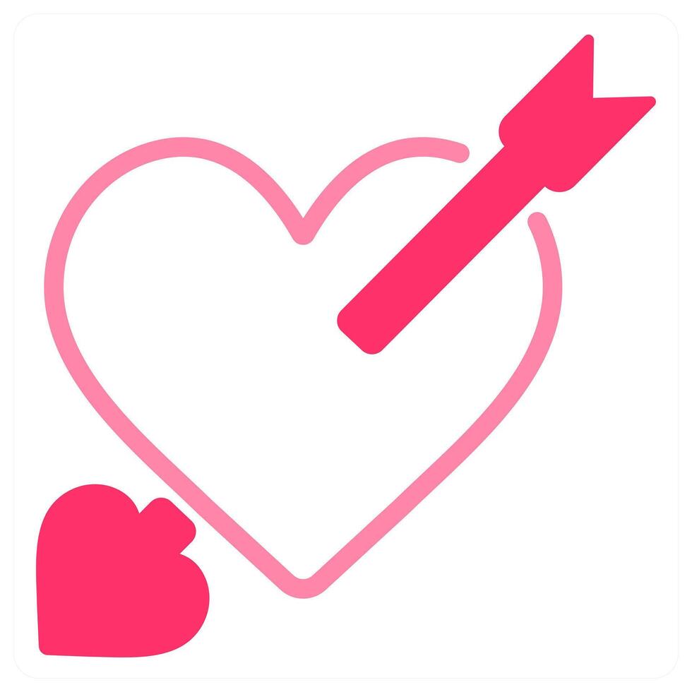 Heart and Arrow icon concept vector