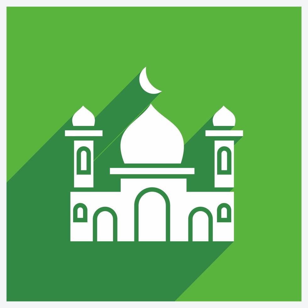 Mosque Icon Design Illustration With Shadow vector