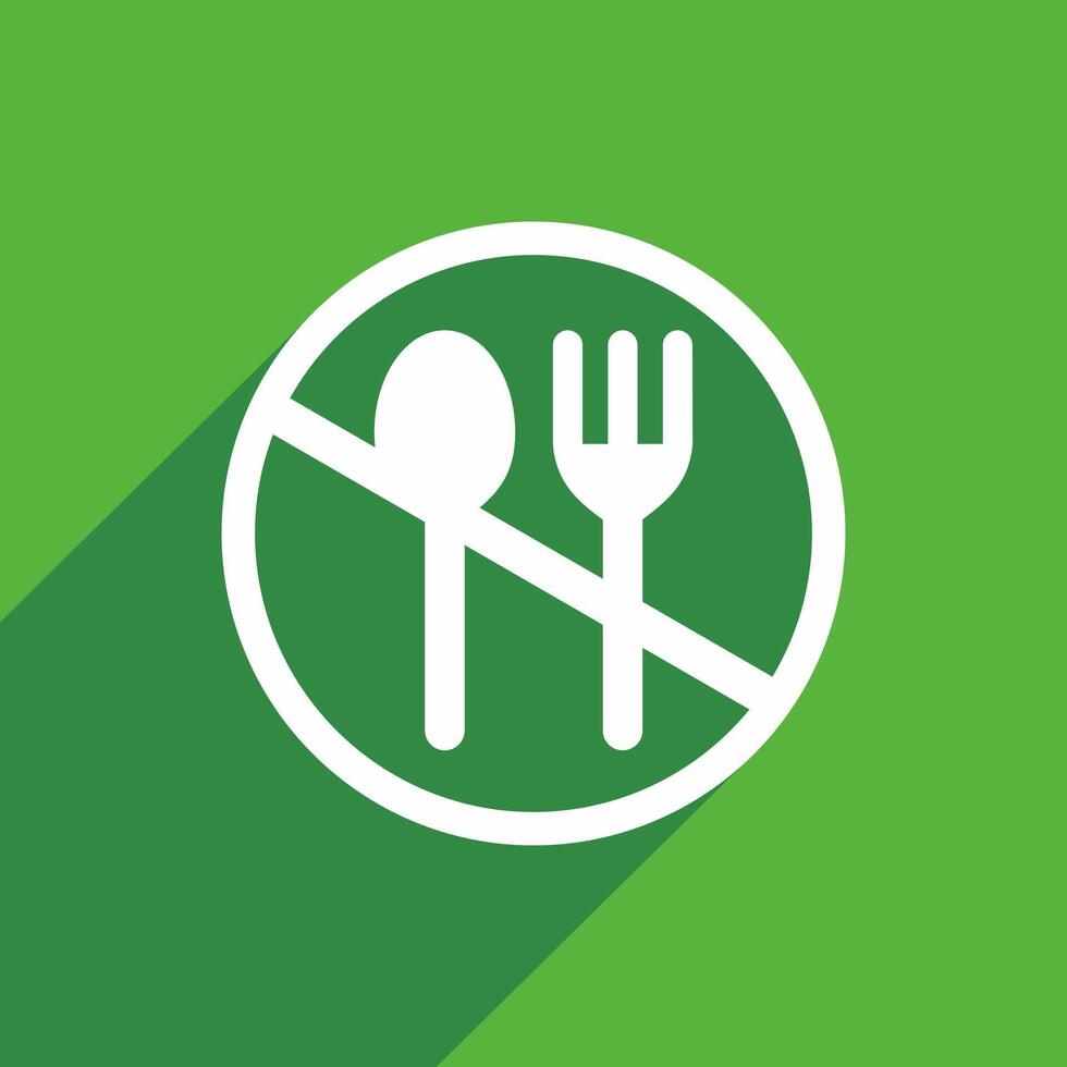 Illustration Design Icon Forbidden to Eat During Fasting Month, Islamic Ramadan Icon vector