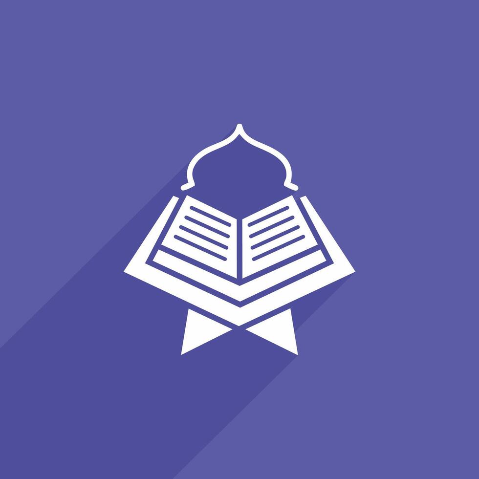 Islamic Student Icon Design Illustration With Shadow vector