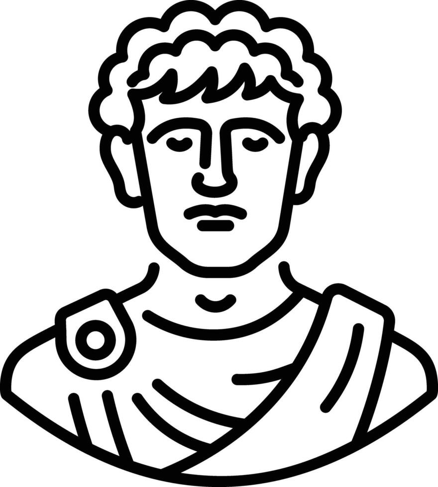 Germanicus icon in linear style vector