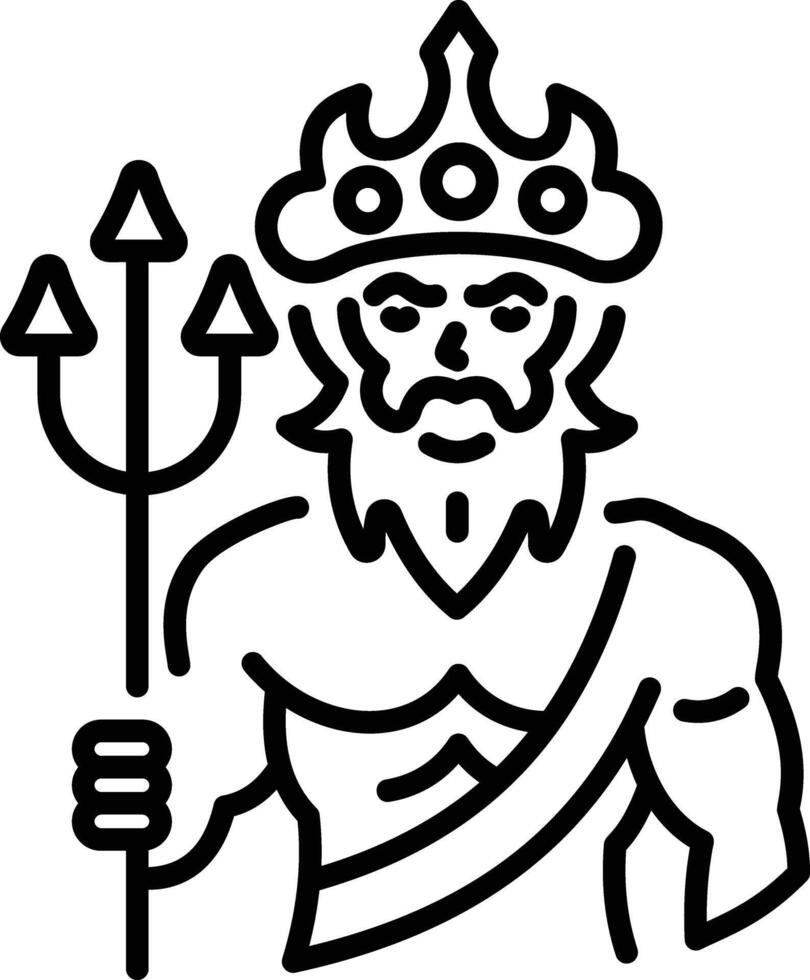 A linear icon of ancient mercury god vector