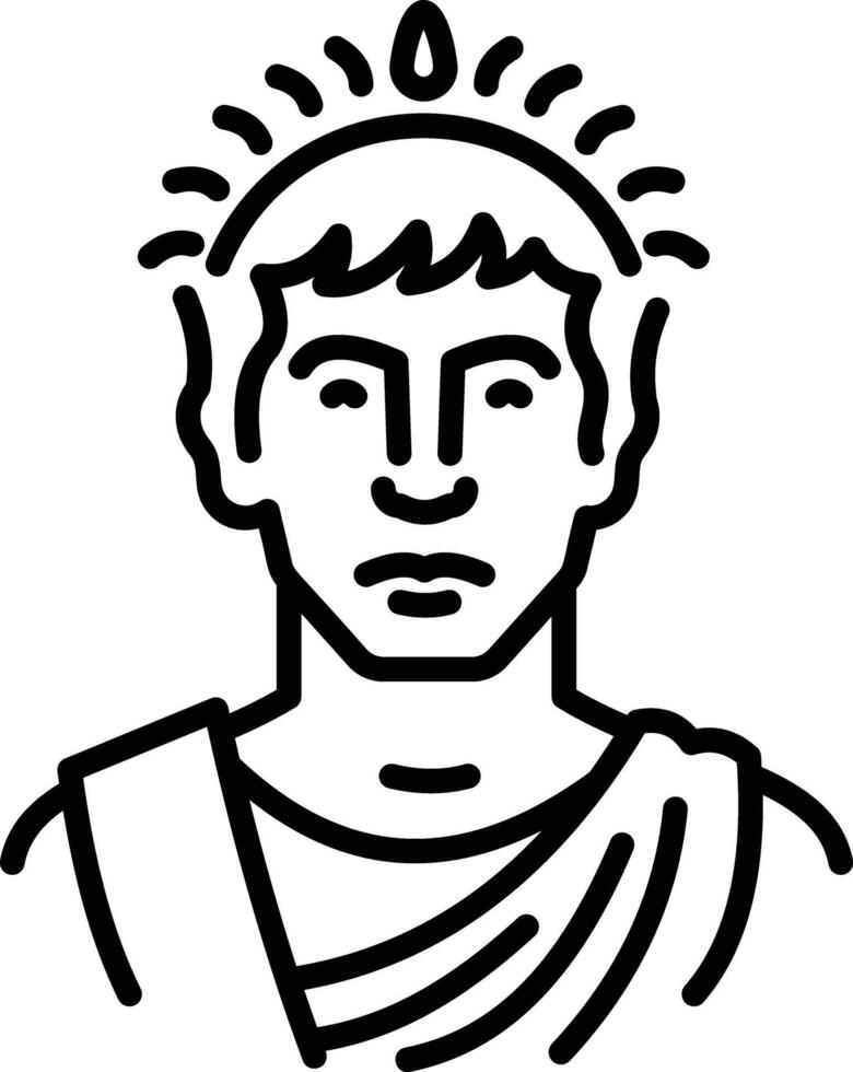 A line style icon of drusus portrait vector