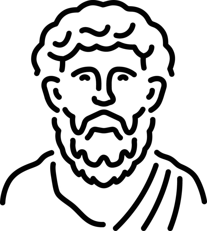 A line style icon of roman character vector