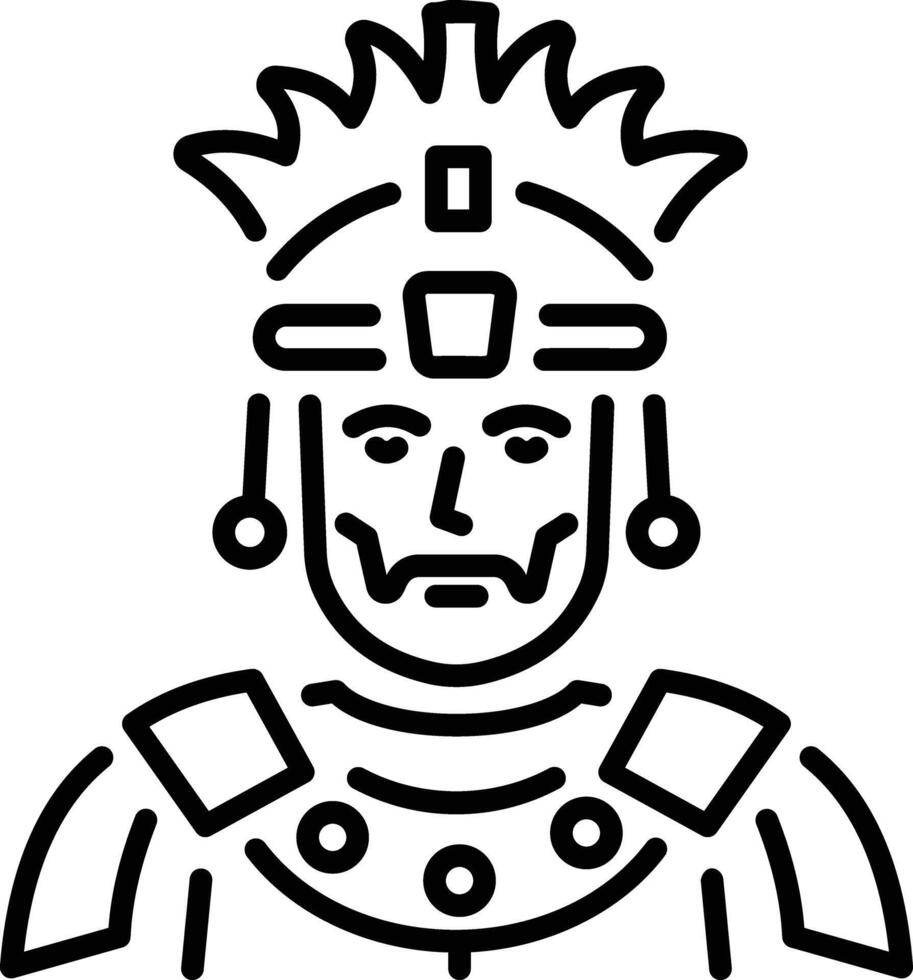 Roman soldier icon in linear style vector