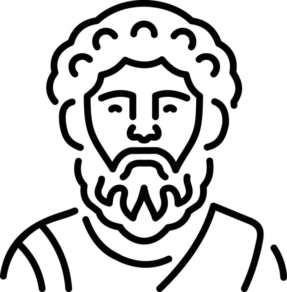 Scientist character icon in linear style vector
