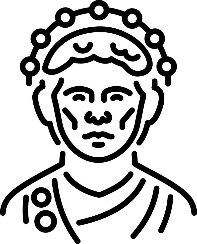 Roman senator icon in line style vector