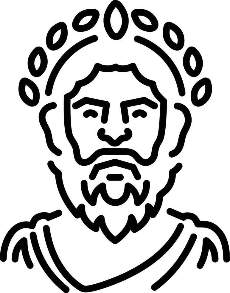 A lien style icon of silvanus god vector