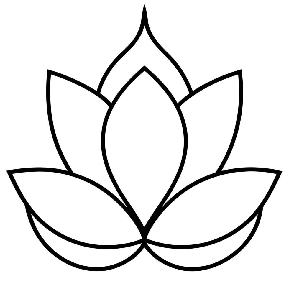 Lotus flower with small bud and intricate details vector
