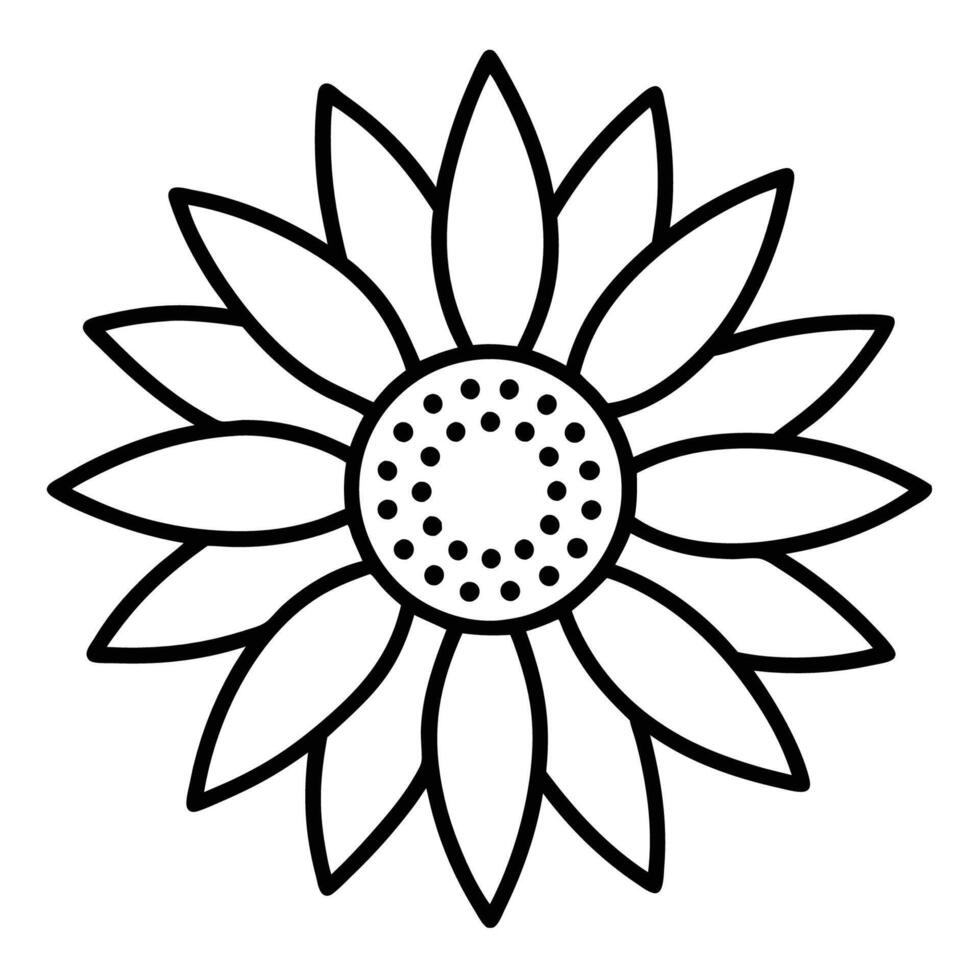 Sunflower head featuring tiny center details and textures vector