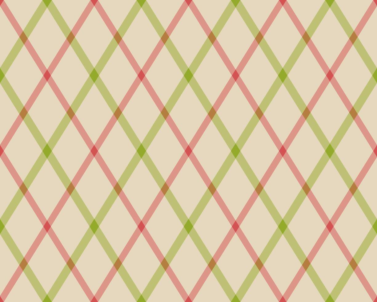 Elegant pastel plaid pattern in soft green and pink hues on a creamy background. Perfect for website backgrounds, textile designs, or wrapping paper. Creates a subtle yet stylish visual texture. vector